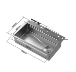 Chiuveta multifunctionala inox VENUS STAR gri 75×46 cm - imagine 2