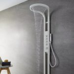 Panou de dus VENUS STAR cu hidromasaj, patru functii si afisaj LCD, alb mat VNS PAN1080A