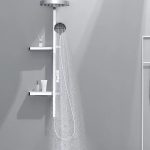 Panou de dus VENUS STAR, cu patru functii si afisaj LCD, alb mat, VNS PAN1070A