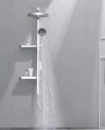 Panou de dus VENUS STAR, cu patru functii si afisaj LCD, alb mat, VNS PAN1070A