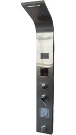 Panou dus VENUS STAR, cu hidromasaj inox 5 functii Digital Thermo, gri satin