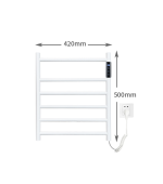 Port prosop electric VENUS STAR 42 X 50CM, digital, alb mat VNS AB-F30A - imagine 3