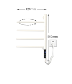 Port-prosop electric VENUS STAR 42 x 56 cm, digital, alb mat, cu 4 brate reglabile VNS AB-F40A - imagine 5