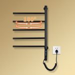 Port-prosop electric VENUS STAR, 42 x 66 cm, digital, negru mat, cu 5 brate reglabile VNS AB-F50N