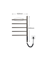 Port-prosop electric VENUS STAR, 42 x 66 cm, digital, gri mat, cu 5 brate reglabile VNS AB-F50GR - imagine 3