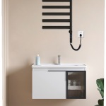 Port-prosop electric VENUS STAR, 42 x 66 cm, digital, negru mat, cu 5 brate reglabile, VNS AB-F55N