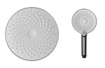 Set de dus VENUS STAR, alb, compus din para de dus superioara si dus de mana