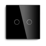 Intrerupator touch dublu, negru - imagine 2