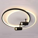 Lustra Led Neagra cu spot Carina 60w/3800lm 3000k/4000k/6500k cu Telecomanda