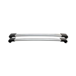 Set bare transversale argintii din aluminiu, 111-116 cm