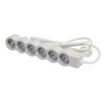 Prelungitor sandard 6X2P+T 1, 5M ALB-GRI