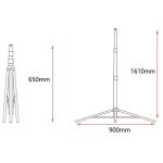 Trepied pentru 1 proiector, telescopic, 1610 mm - imagine 3