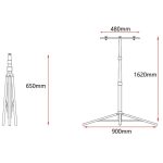 Trepied pentru 2 proiectoare, telescopic, 1620 mm - imagine 3