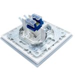 Priza Internet Cat6 Alb cu Rama din Sticla - imagine 4