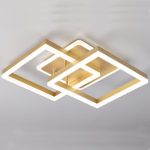 Lustra Led Auriu Sina 80w/4800lm 3000k/4000k/6500k cu Telecomanda 300+300mm