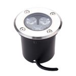 Spot LED RGB pardoseala 3W=15W, Ø80mm