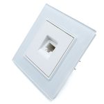 Priza Internet Cat6 Alb cu Rama din Sticla - imagine 5