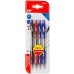 Set 4 x Pixuri cu bila, MP, Albastru/Rosu/Negru - imagine 2