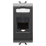 Priza UTP RJ45 cat5E Negru 1 modul