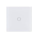 Intrerupator touch dublu + telecomanda RF, sticla securizata, alb - imagine 4