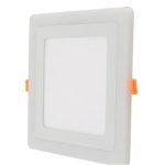 Spot LED Patrat Doua Culori 3+3W 3000k-6500k Trei Functii