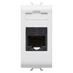 Priza UTP RJ45 cat5E Alb 1 modul