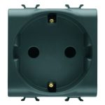 Priza shucko Negru 2 module