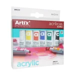 Acuarele acrilice, 6 tuburi colorate