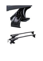 Set bare transversale din aluminiu, negre 130 cm, DS17-130N