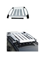 Portbagaj de acoperis din aluminiu, pe bare transversale, gri,124*10.5*102.5CM