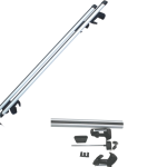 Set 2 bare transversale din aluminiu, 135 cm, argintii