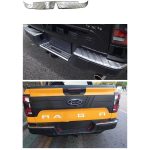 Set Protecții Metalice Cromate Bara Spate – Ford Ranger (2023+) – Accesoriu Eleganță și Siguranță