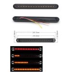 Bandă Luminoasă LED Slim 28cm – Apă Curgătoare + Stop + Semnalizare – 12-24V