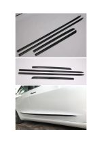 Bandouri laterale uși carbon – Tesla Model Y (set 4 bucăți)