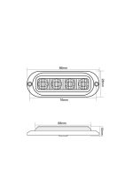 Lampă LED Auto 12-24V, 4 LED-uri Alb, Carcasă Neagră –(4 bucăți) - imagine 3