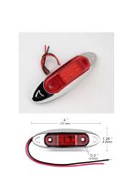 Lampă laterală galbenă 3 LED pentru camion cu carcasă cromată