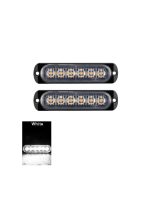 Lumină LED 6 puncte albă 12-24V – Lampă semnalizare/degajare IP65 pentru auto, camion, remorcă