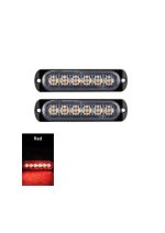Lumină LED 6x pentru camion, remorcă sau ambarcațiune, 12-24V, roșu, IP65