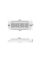 Lumină LED galbenă 4 puncte – 12-24V, carcasă ABS+PC, set 4 bucăți - imagine 3