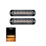 Lumină LED galbenă 6 LED-uri – Lampă semnalizare impermeabilă 12-24V pentru camioane și remorci