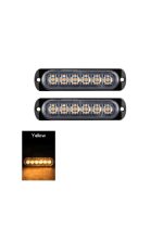 Lumină LED galbenă 6 LED-uri – Lampă semnalizare impermeabilă 12-24V pentru camioane și remorci