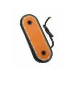 Lumină LED ovală galbena, 20 LED, 12-24V, IP67, 4 bucăți