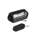 Lumină LED plăcuță înmatriculare 12–24V – 6 LED, 2 bucăți, universală pentru camion/remorcă/autovehicul