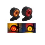 Lumină LED poziție laterală QH180 – 16 LED-uri, 12-24V, dublă culoare roșu/galben, carcasă compactă
