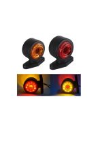 Lumină LED poziție laterală QH180 – 16 LED-uri, 12-24V, dublă culoare roșu/galben, carcasă compactă