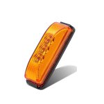 Lumină Laterală Galbenă Camion, 3 LED-uri, 12-24V, 25cm Cablu, Set 4 Bucăți