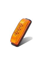 Lumină Laterală Galbenă Camion, 3 LED-uri, 12-24V, 25cm Cablu, Set 4 Bucăți