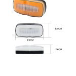 Lumină Laterală LED Galbenă pentru Camion, 28 LED-uri, 12-24V, Set 4 Bucăți