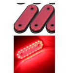 Lumină de Poziție LED rosie cu 20 LED-uri – 12-24V, IP67, Ultra Subțire