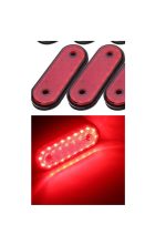 Lumină de Poziție LED rosie cu 20 LED-uri – 12-24V, IP67, Ultra Subțire